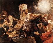 REMBRANDT Harmenszoon van Rijn Belshazzar's Feast oil on canvas